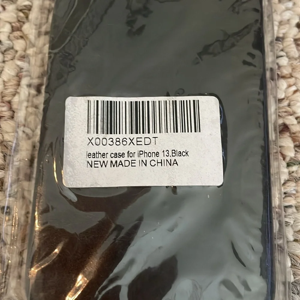 New Black Leather IPhone 13 Case